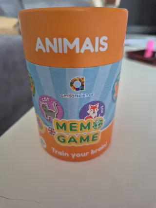 Juego de memoria Animais para niños
