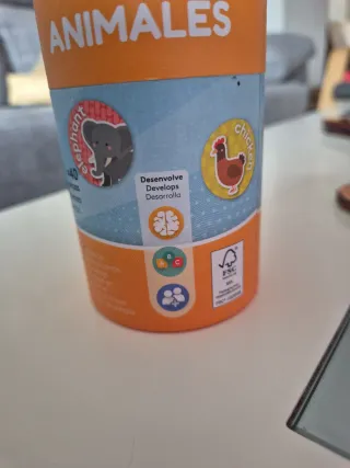 Juego de memoria Animais para niños