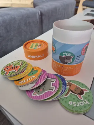 Juego de memoria Animais para niños