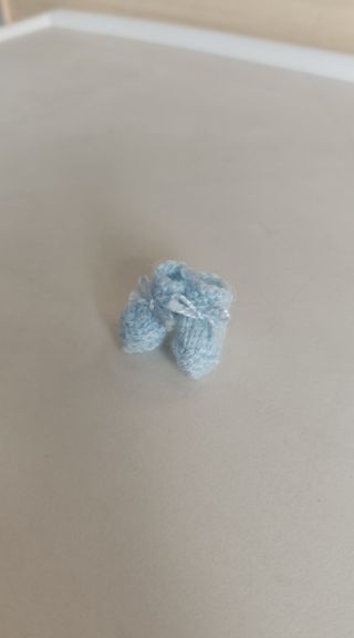 Patucos bebé artesanales en miniatura - Lote azul