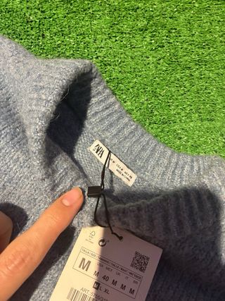 Jersey Zara Azul Cielo Talla M Nuevo