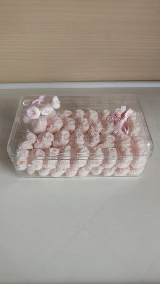 Patucos bebé artesanales en miniatura - Lote rosa