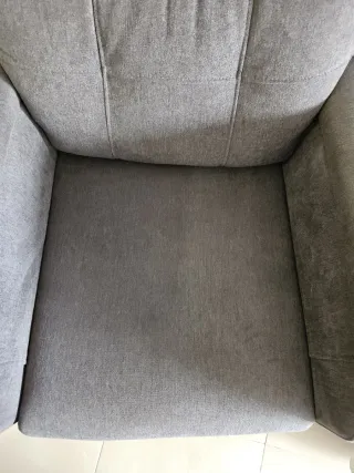Sillón reclinable individual gris