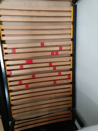 Cama individual con somier y colchón