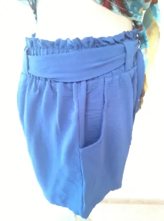 Conjunto Blusa Hawaiana y Shorts Azul