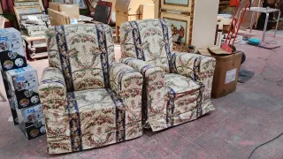 2 Sillones Vintage Tela Multicolor