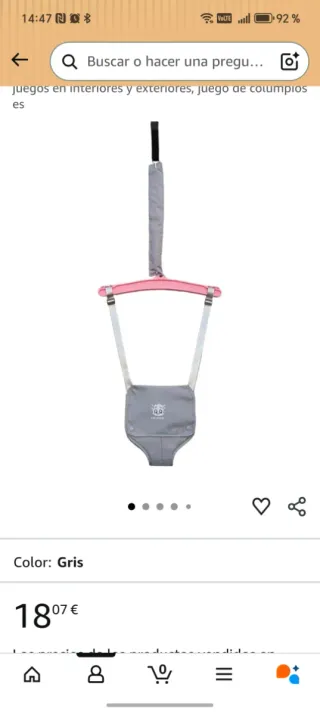 Saltador para bebé con arnés