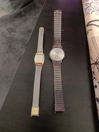 2 Relojes Mujer - Dorado y Plateado
