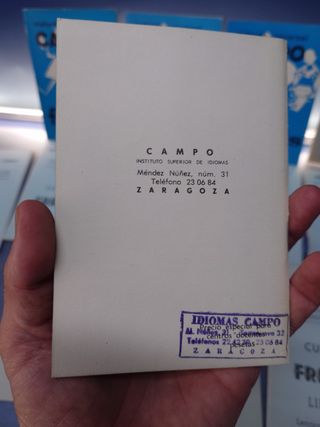 1 al 15, curso de Francés, método universal campo