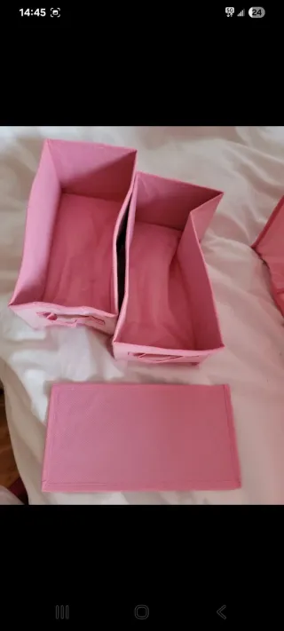 Organizador de armario rosa