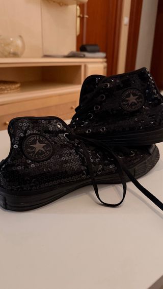 Converse Chuck Taylor Hi Lentejuelas Negras