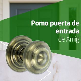 Amig - Pomo para Puertas de Latón - Acabado Cuero