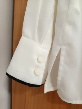 Camisa H&M Mujer Talla 46 Blanca