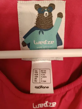 Mono de esquí para niña Wedze talla 4 de 98-1