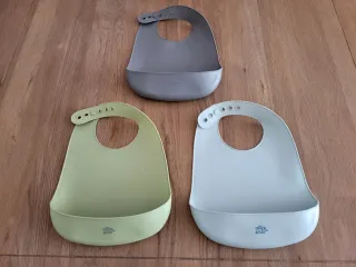 Baberos de silicona para bebé (3 unidades)