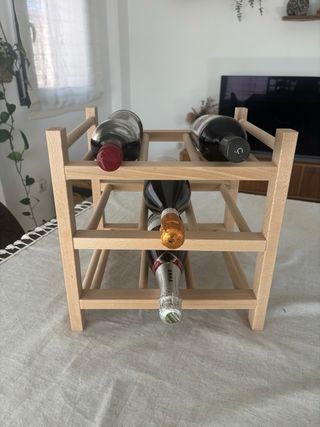 Botellero de madera para 9 botellas