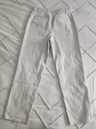 Pantalón Zara Origins Chino Beige Tela Italiana