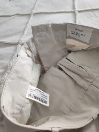 Pantalón Zara Origins Chino Beige Tela Italiana
