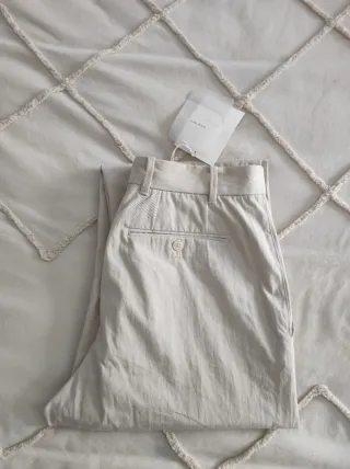 Pantalón Zara Origins Chino Beige Tela Italiana