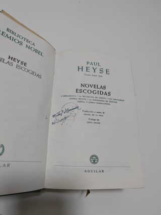 Novelas Escogidas Paul Heyse - Aguilar (Nobel)