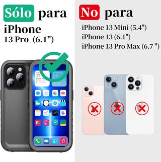 Cozycase Funda para iPhone 13 Pro Impermeable Anti