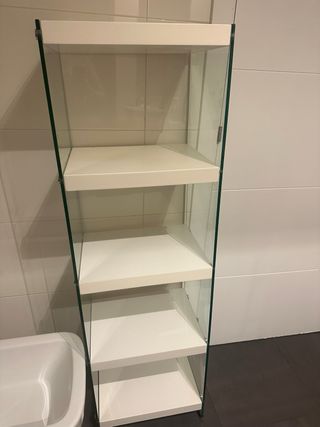 Estantería blanca cristal diseño