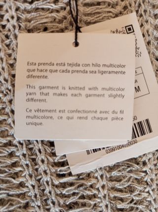 Jersey Zara Calado Talla M Sin Estrenar