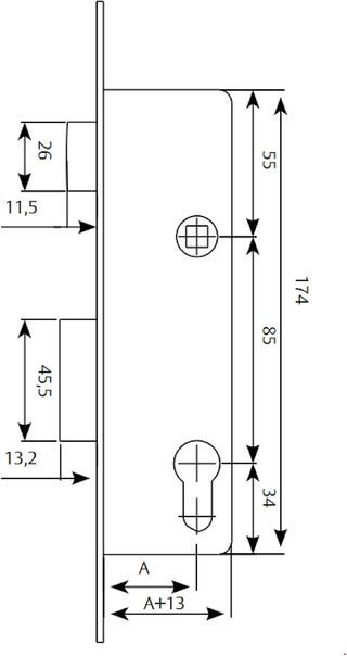 Tesa Assa Abloy 421038AI Cerradura Monopunto De Pa