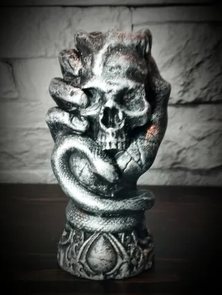 Teschio Gotico Scultura Scheletro Stone