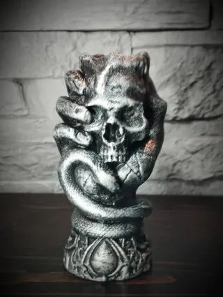 Teschio Gotico Scultura Scheletro Stone