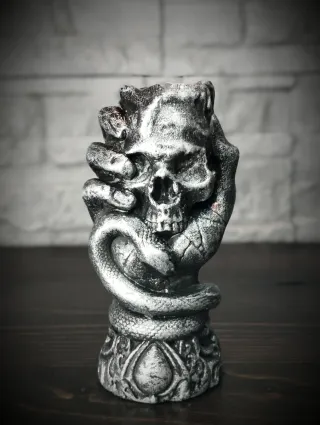 Teschio Gotico Scultura Scheletro Stone