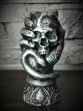 Teschio Gotico Scultura Scheletro Stone