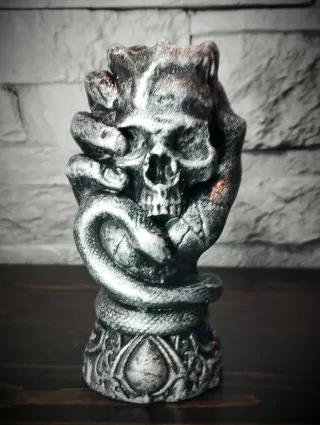 Teschio Gotico Scultura Scheletro Stone