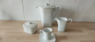 Vajilla completa de porcelana blanca