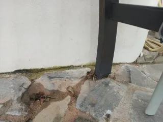 Mesa de madera exterior