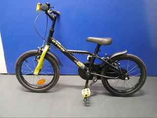 Bicicleta niños 16 pulgadas Btwin 500 Dark Hero negra 4,5 -