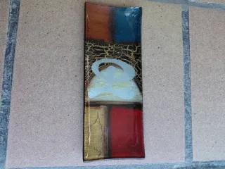 Bandeja decorativa de cristal