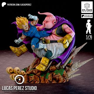 Figura Resina Majin Vegeta vs Buu Dragon Ball