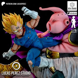 Figura Resina Majin Vegeta vs Buu Dragon Ball