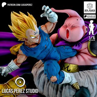 Figura Resina Majin Vegeta vs Buu Dragon Ball