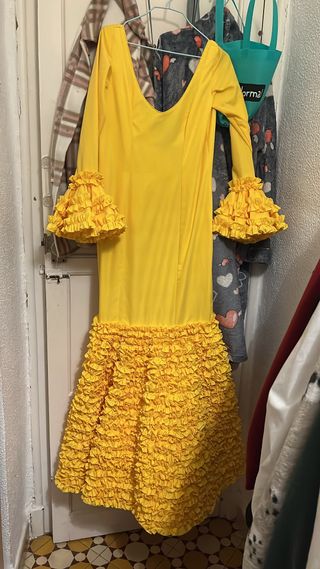 Vestido Flamenco Amarillo Talla S/M