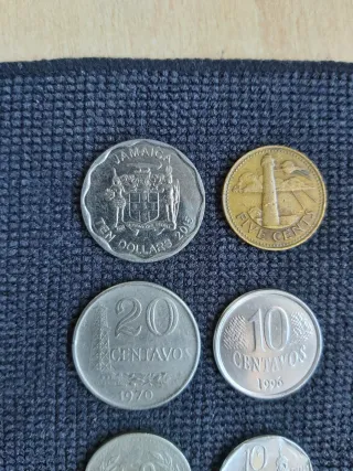 Lote 4: 6 monedas antiguas de países americanos