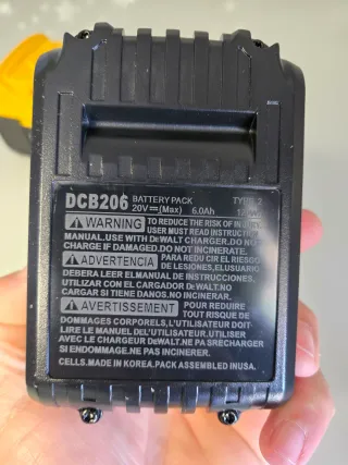 2 Baterías DeWALT XR 20V 6Ah Li-Ion nueva