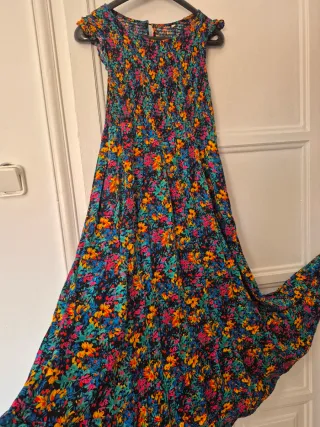 Vestido largo estampado floral