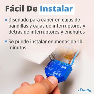 Shelly Plus 1, Relé Interruptor Inteligente Wi-Fi