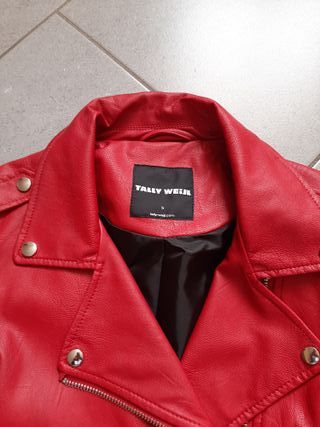 Giubbino ecopelle Tally Weijl rossa taglia S