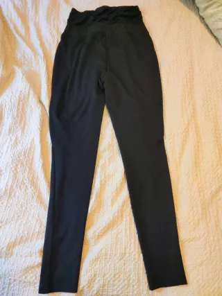 Leggings premamá negros con cremallera