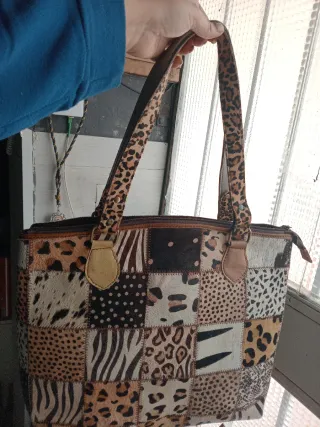 Bolso patchwork animal print