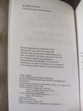 Cartas de amor y guerra Scott Fitzgerald