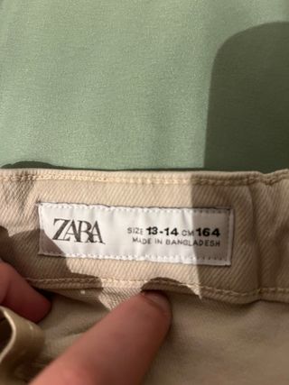Pantalones Zara Beige Bolsillos Estrellas